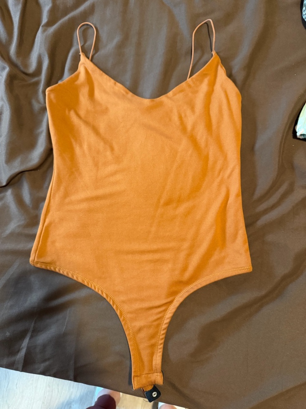 Windsor Orange Spaghetti-Strap Bodysuit